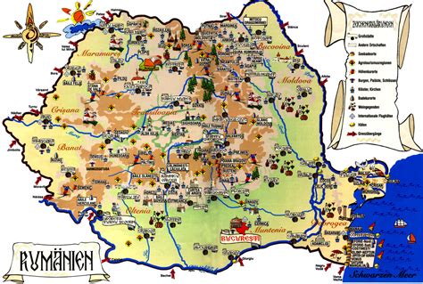 romania map for tourists with cities
